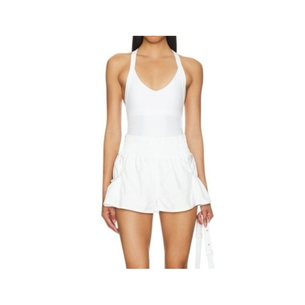 Free People Movement Get Your Flirt On Shortsieโ One Piece Jumper White XS